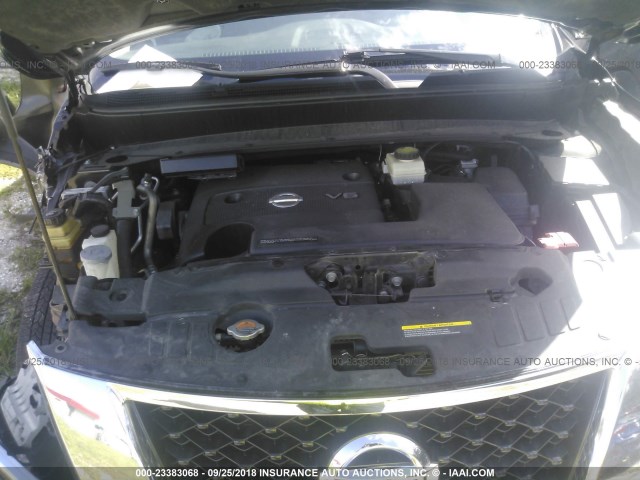 5N1AR2MN0DC677951 - 2013 NISSAN PATHFINDER S/SV/SL/PLATINUM BLACK photo 10