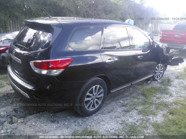 5N1AR2MN0DC677951 - 2013 NISSAN PATHFINDER S/SV/SL/PLATINUM BLACK photo 4