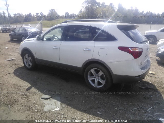 KM8NU13C68U060872 - 2008 HYUNDAI VERACRUZ GLS/SE/LIMITED WHITE photo 3