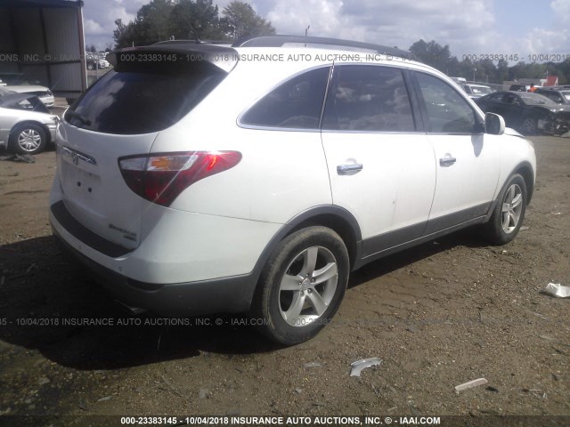 KM8NU13C68U060872 - 2008 HYUNDAI VERACRUZ GLS/SE/LIMITED WHITE photo 4