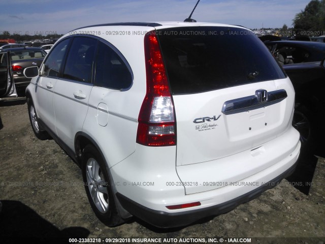 JHLRE3H77BC003347 - 2011 HONDA CR-V EXL WHITE photo 3