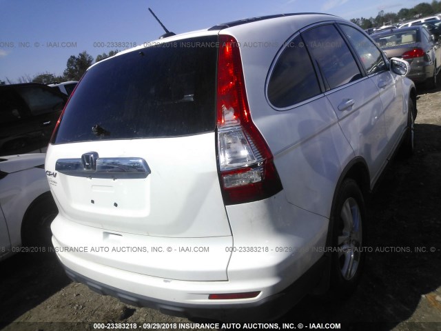 JHLRE3H77BC003347 - 2011 HONDA CR-V EXL WHITE photo 4