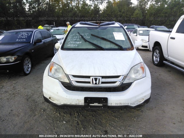 JHLRE3H77BC003347 - 2011 HONDA CR-V EXL WHITE photo 6