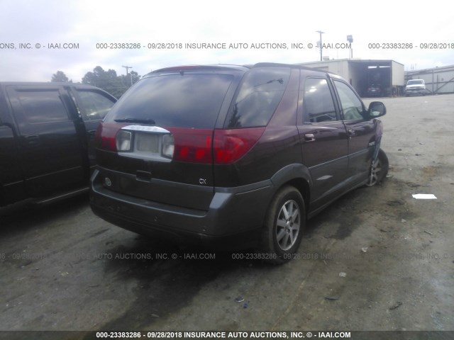 3G5DA03E62S533348 - 2002 BUICK RENDEZVOUS CX MAROON photo 4