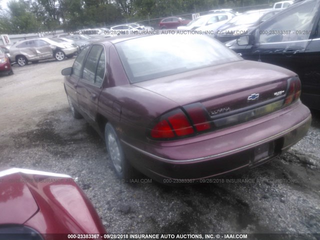 2G1WL52M2W9207009 - 1998 CHEVROLET LUMINA LS MAROON photo 3