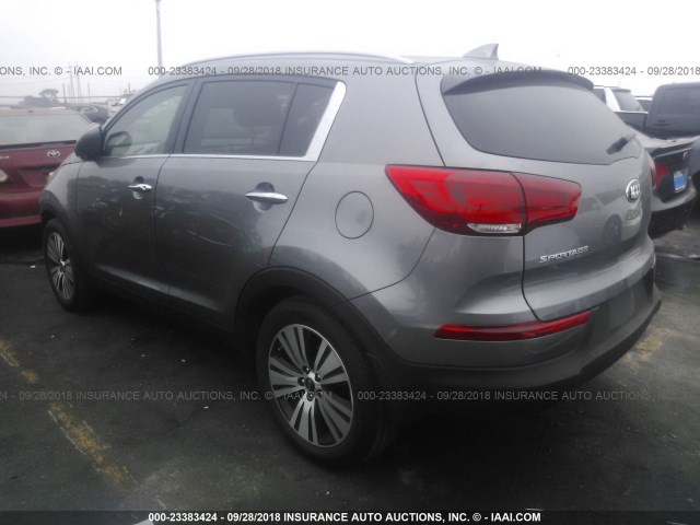 KNDPC3AC0G7877203 - 2016 KIA SPORTAGE EX/SX GRAY photo 3