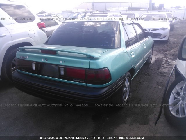 3MASM10J8SR616771 - 1995 MERCURY TRACER TRIO GREEN photo 4