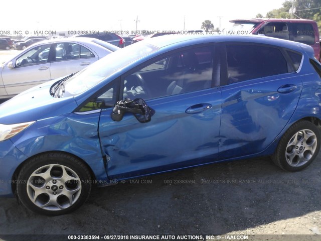 3FADP4FJ8BM174859 - 2011 FORD FIESTA SES BLUE photo 6