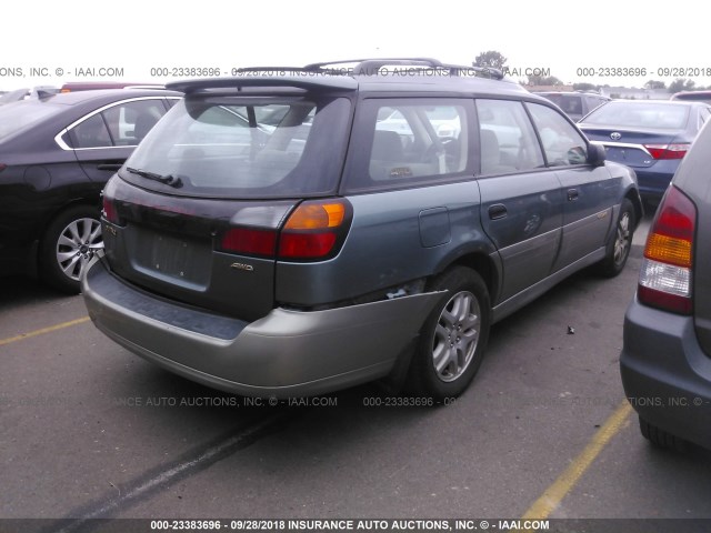 4S3BH675216610745 - 2001 SUBARU LEGACY OUTBACK AWP GREEN photo 4