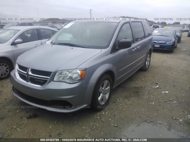 2C4RDGBG5DR768325 - 2013 DODGE GRAND CARAVAN SE SILVER photo 2