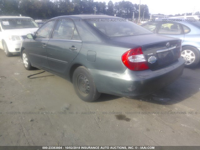 4T1BE32K03U692408 - 2003 TOYOTA CAMRY LE/XLE/SE GREEN photo 3