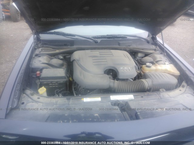 2C3CDYAG4CH268307 - 2012 DODGE CHALLENGER SXT BLUE photo 10