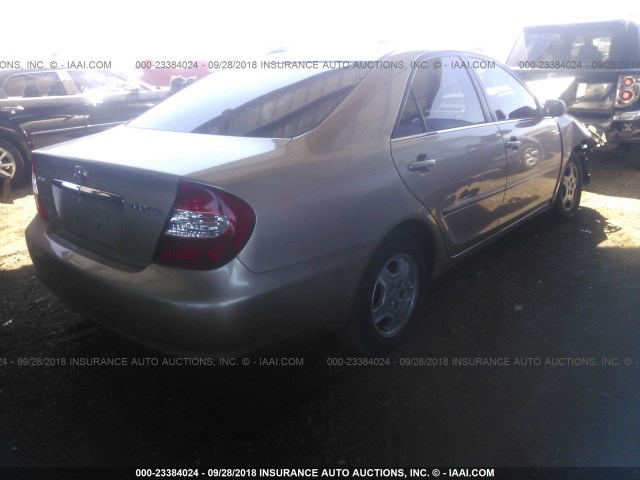 4T1BE32K02U104070 - 2002 TOYOTA CAMRY LE/XLE/SE GOLD photo 4