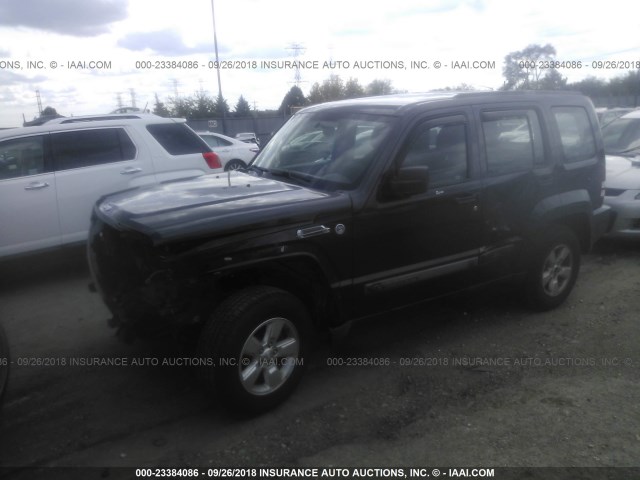 1J4PN2GK8BW595645 - 2011 JEEP LIBERTY SPORT BLACK photo 2