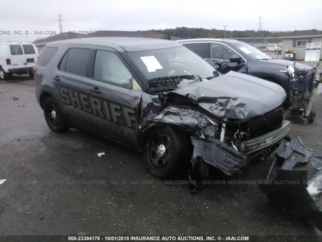 1FM5K8AR9GGC92823 - 2016 FORD EXPLORER POLICE INTERCEPTOR GRAY photo 1