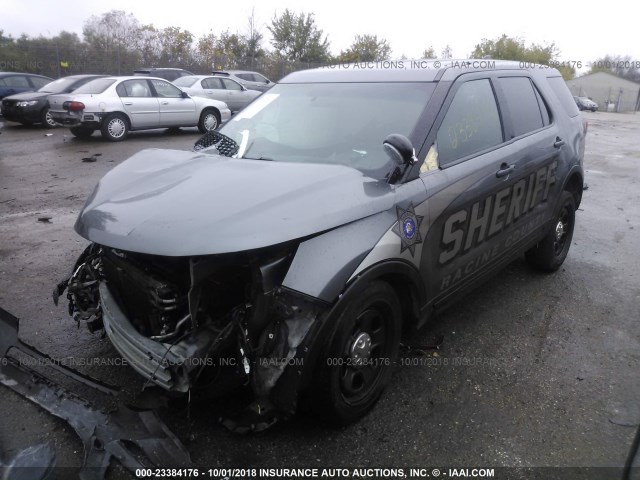 1FM5K8AR9GGC92823 - 2016 FORD EXPLORER POLICE INTERCEPTOR GRAY photo 2