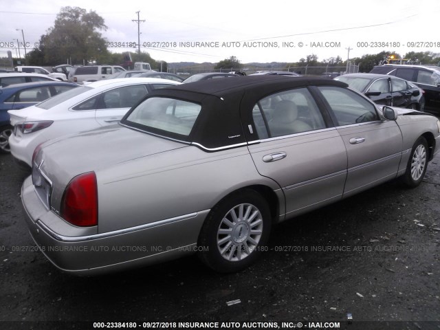 1LNHM82W23Y687703 - 2003 LINCOLN TOWN CAR SIGNATURE BEIGE photo 4