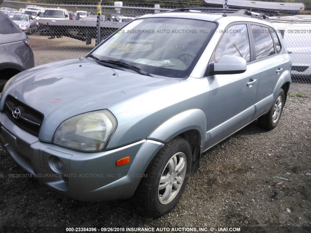 KM8JN12D06U266630 - 2006 HYUNDAI TUCSON GLS/LIMITED Light Blue photo 2