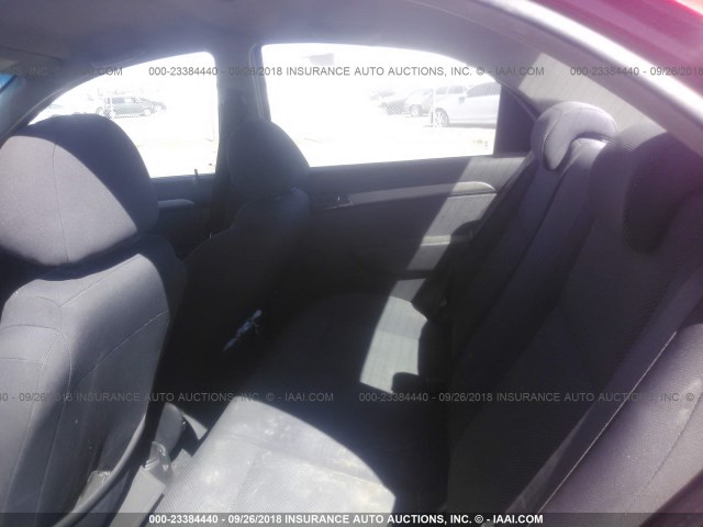 KL1TD56687B106227 - 2007 CHEVROLET AVEO LS RED photo 8