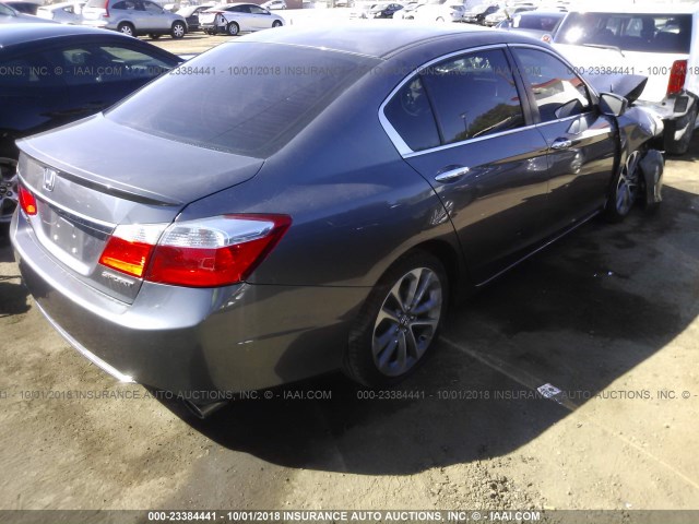 1HGCR2F5XFA091123 - 2015 HONDA ACCORD SPORT GRAY photo 4