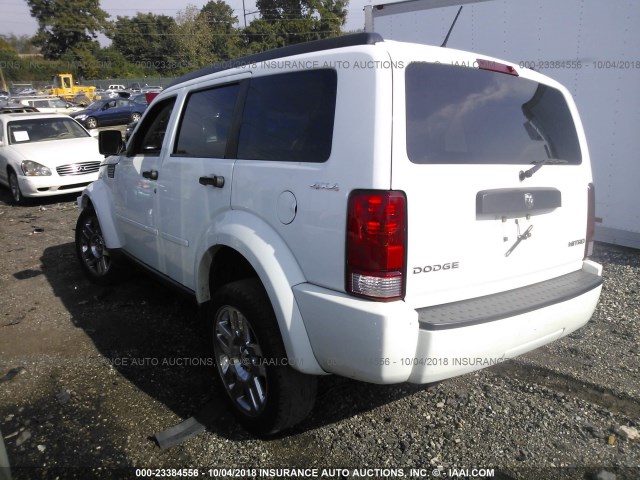 1D4PU4GK4BW599876 - 2011 DODGE NITRO HEAT WHITE photo 3