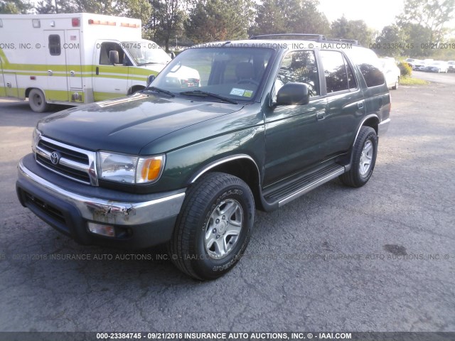 JT3HN86R0Y0309427 - 2000 TOYOTA 4RUNNER SR5 GREEN photo 2