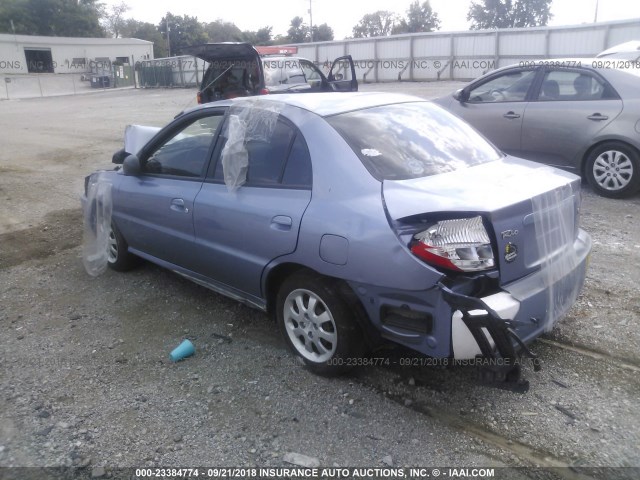 KNADC125246293116 - 2004 KIA RIO BLUE photo 3