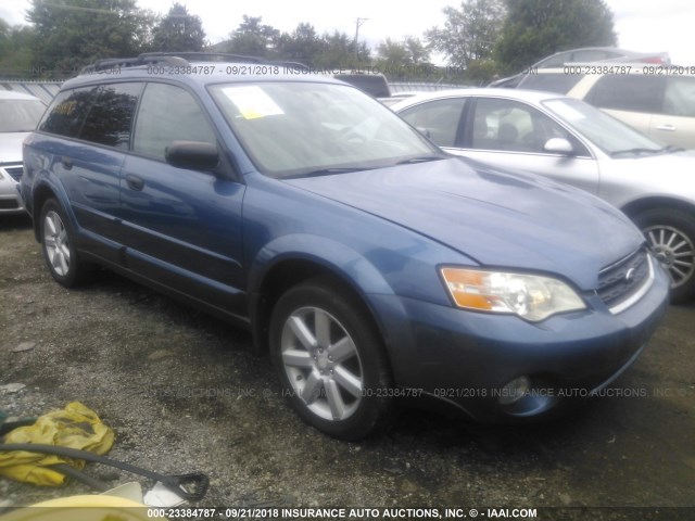 4S4BP61C377309863 - 2007 SUBARU LEGACY OUTBACK 2.5I BLUE photo 1