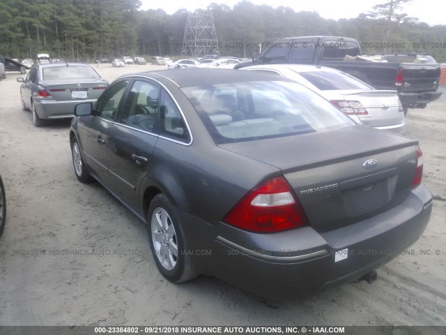 1FAFP24125G151382 - 2005 FORD FIVE HUNDRED SEL GRAY photo 3