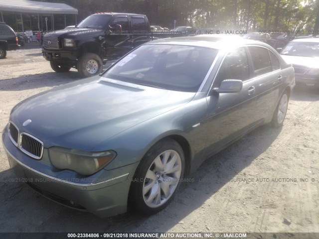 WBAGN63564DS53507 - 2004 BMW 745 LI BLUE photo 2