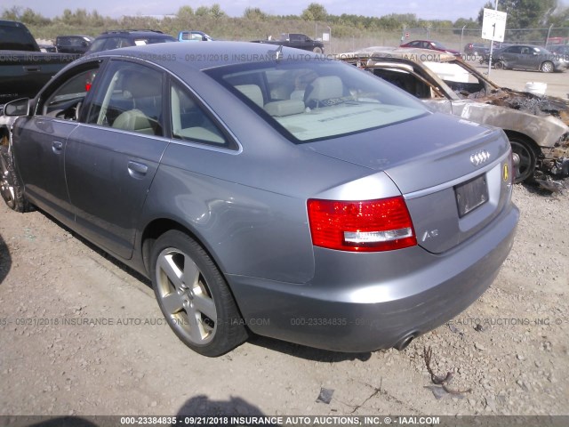 WAUDH74F98N061165 - 2008 AUDI A6 3.2 QUATTRO GRAY photo 3