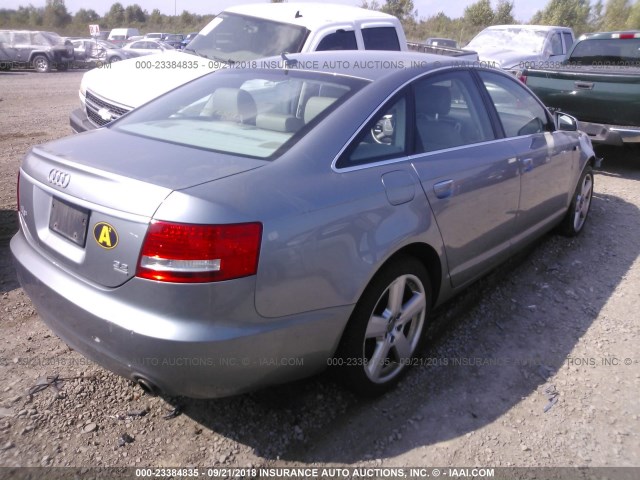 WAUDH74F98N061165 - 2008 AUDI A6 3.2 QUATTRO GRAY photo 4