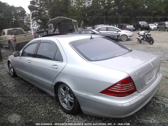 WDBNG70J31A182337 - 2001 MERCEDES-BENZ S 430 SILVER photo 3