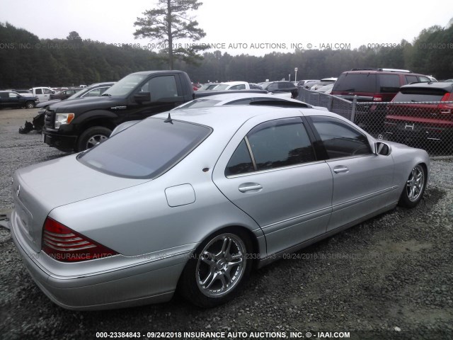 WDBNG70J31A182337 - 2001 MERCEDES-BENZ S 430 SILVER photo 4