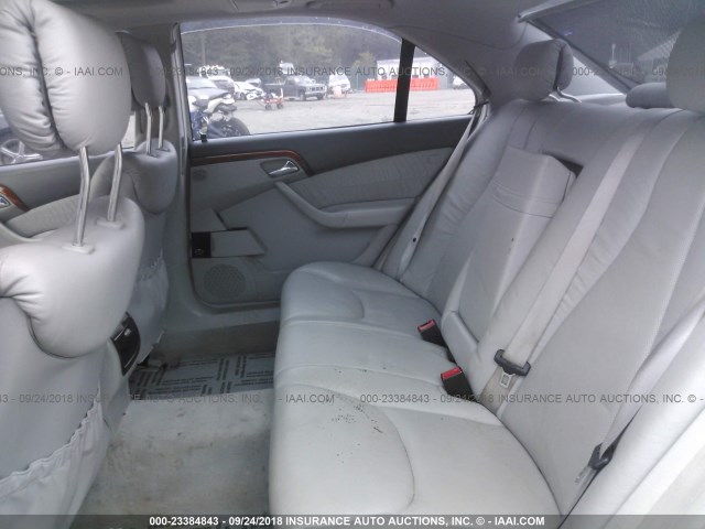WDBNG70J31A182337 - 2001 MERCEDES-BENZ S 430 SILVER photo 8