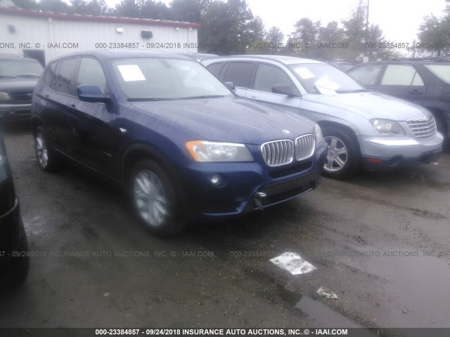 5UXWX9C52D0A27872 - 2013 BMW X3 XDRIVE28I BLUE photo 1