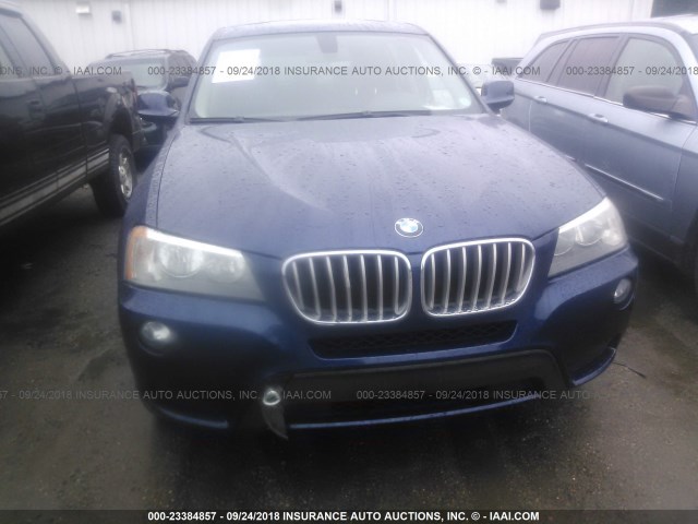 5UXWX9C52D0A27872 - 2013 BMW X3 XDRIVE28I BLUE photo 6