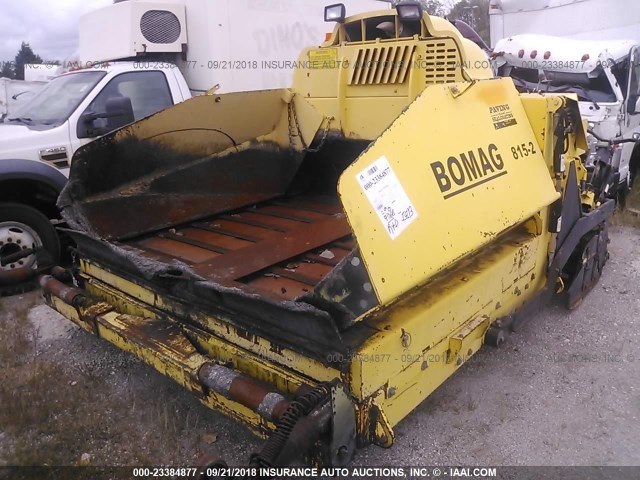 SN911835121087 - 2007 BOMAG 815-2 PAVER  YELLOW photo 4