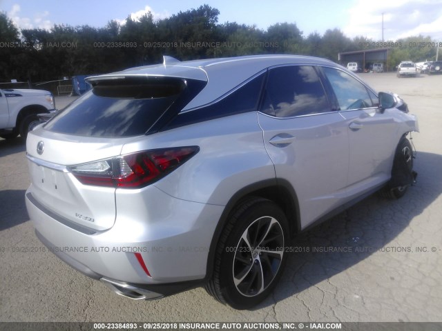 2T2ZZMCA3HC049635 - 2017 LEXUS RX 350/BASE/F SPORT SILVER photo 4