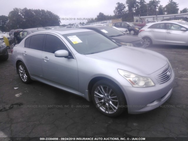 JNKBV61F08M260837 - 2008 INFINITI G35 SILVER photo 1