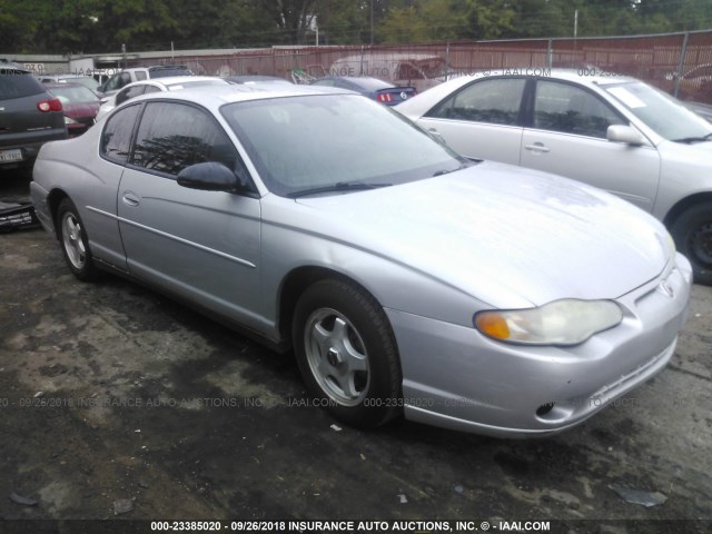 2G1WW12E449429833 - 2004 CHEVROLET MONTE CARLO LS ვერცხლისფერი ფოტო 1
