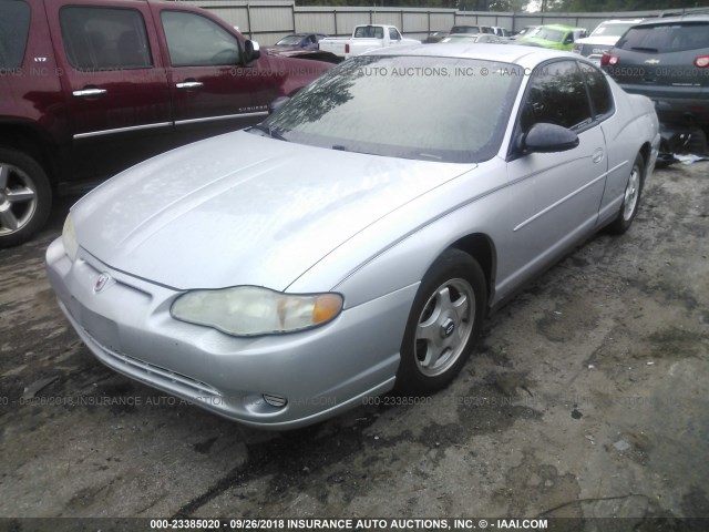 2G1WW12E449429833 - 2004 CHEVROLET MONTE CARLO LS ვერცხლისფერი ფოტო 2