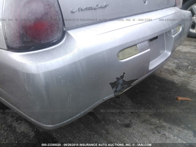 2G1WW12E449429833 - 2004 CHEVROLET MONTE CARLO LS ვერცხლისფერი ფოტო 6