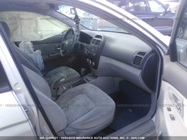 KNAFE122575464847 - 2007 KIA SPECTRA EX/LX SILVER photo 5