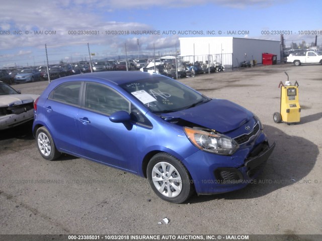 KNADN5A30D6227326 - 2013 KIA RIO EX/SX BLUE photo 1