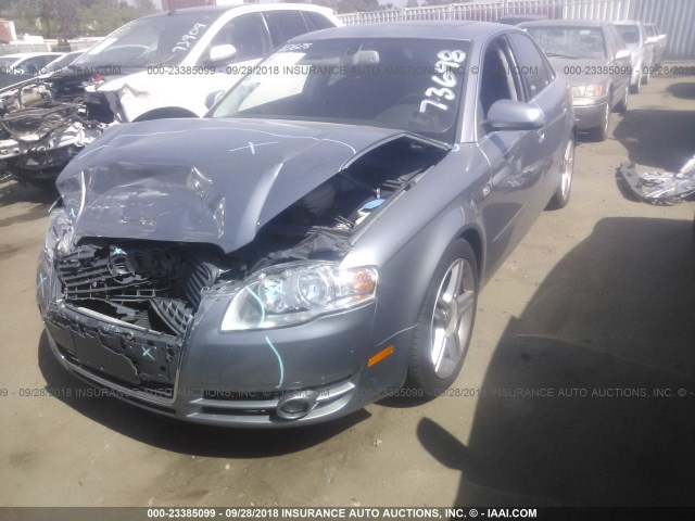 WAUAF78E86A294937 - 2006 AUDI A4 2/TURBO GRAY photo 2