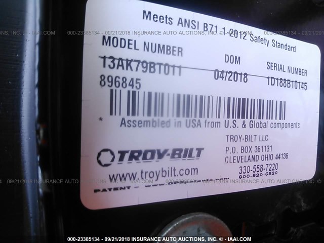 13AK79BT011 - 2018 TROY-BILT HORSE  RED photo 9