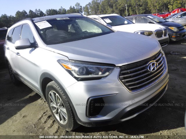 KM8SM4HF6HU223480 - 2017 HYUNDAI SANTA FE SE SILVER photo 1