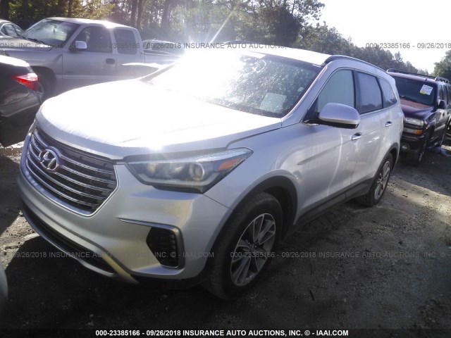 KM8SM4HF6HU223480 - 2017 HYUNDAI SANTA FE SE SILVER photo 2