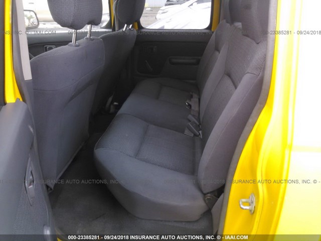 1N6ED27T52C300301 - 2002 NISSAN FRONTIER CREW CAB XE/CREW CAB SE YELLOW photo 8